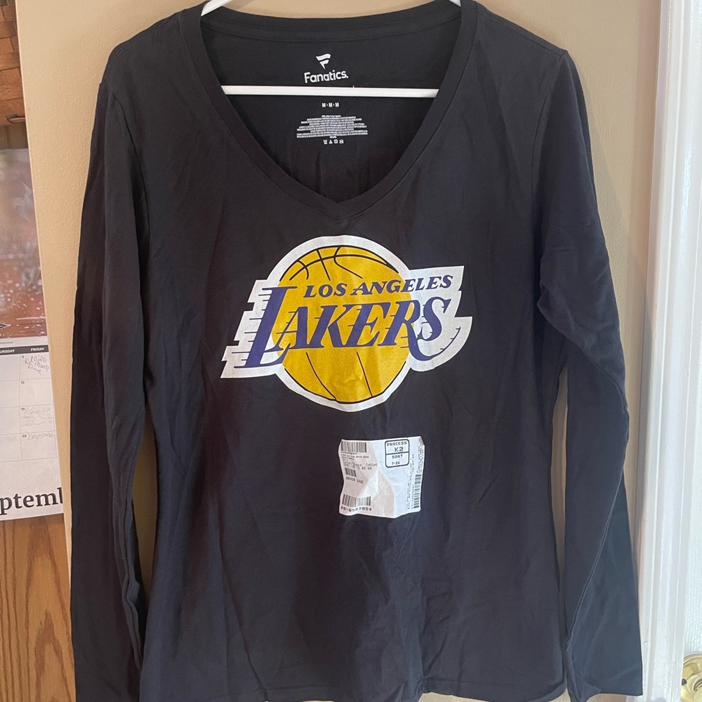 Lebron James #23 L. A. Lakers Long Sleeve  Women’s Shirt By Fanatics -Size M